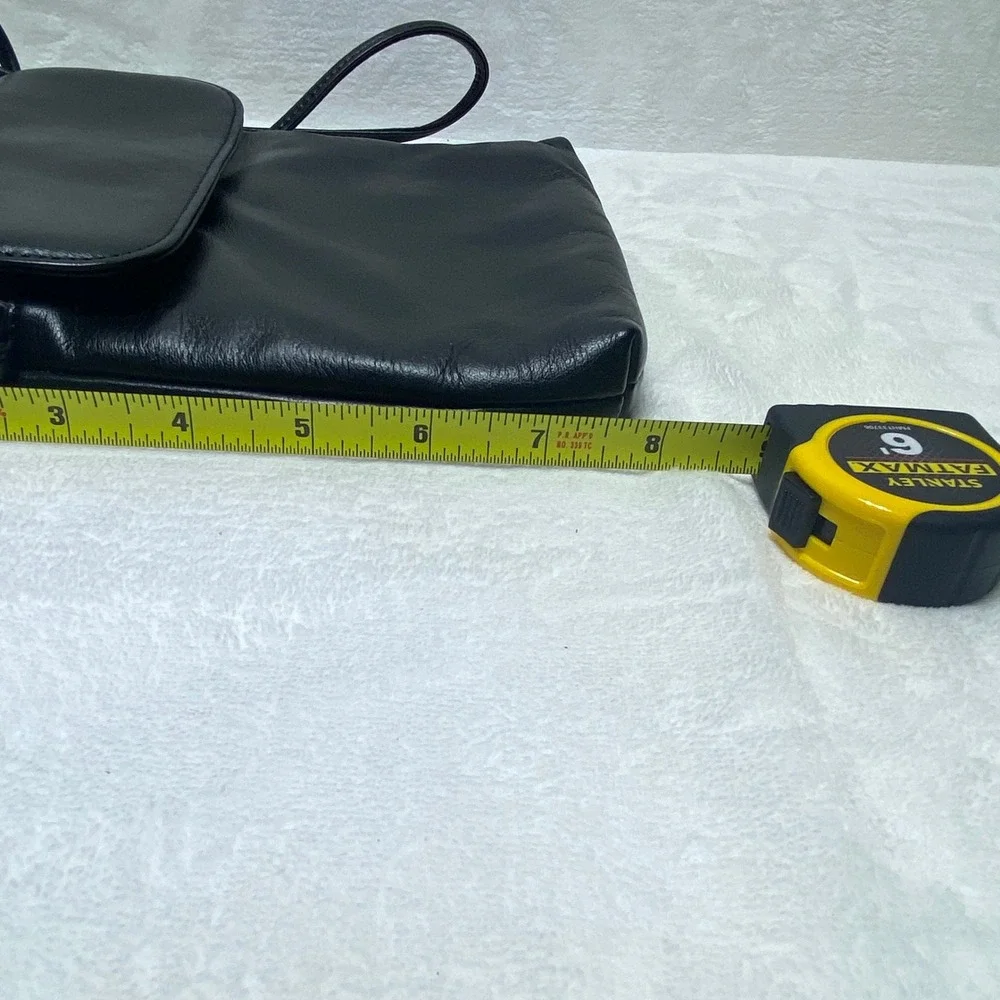 Giani Bernini Black Leather‎ Crossbody Bag Small Shoulder Purse Lovely